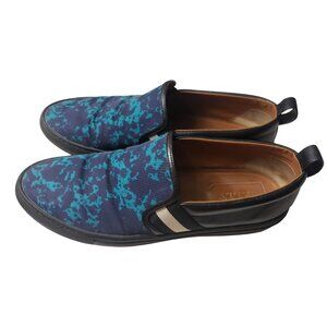 Bally Switzerland Mens Herald T43 Slip On Sneakers Blue Black Camo Style Sz 13D